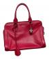 ALEXANDER McQUEEN（アレキサンダーマックイーン）の古着「Calfskin Small Skull Padlock Zip Around Tote」｜レッド
