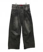 Jaded Londonジェイデッドロンドン）の古着「ワイドデニムパンツ」｜ブラック