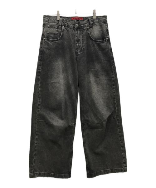 Jaded London（ジェイデッドロンドン）Jaded London (ジェイデッドロンドン) ワイドデニムパンツ ブラック サイズ:30の古着・服飾アイテム