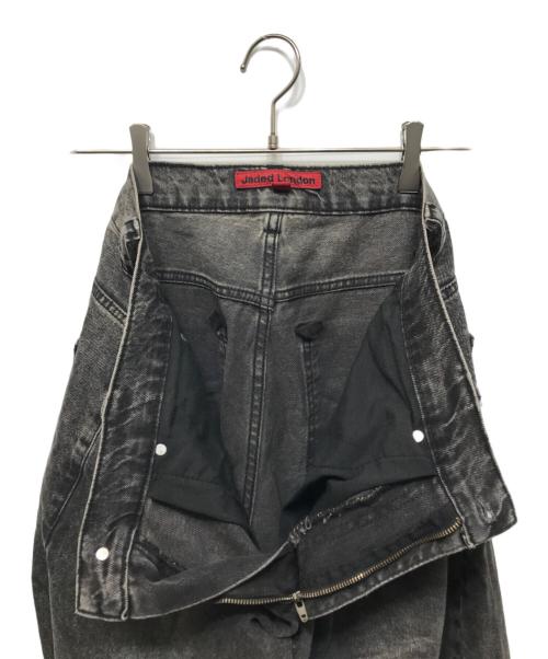 Jaded London（ジェイデッドロンドン）Jaded London (ジェイデッドロンドン) ワイドデニムパンツ ブラック サイズ:30の古着・服飾アイテム