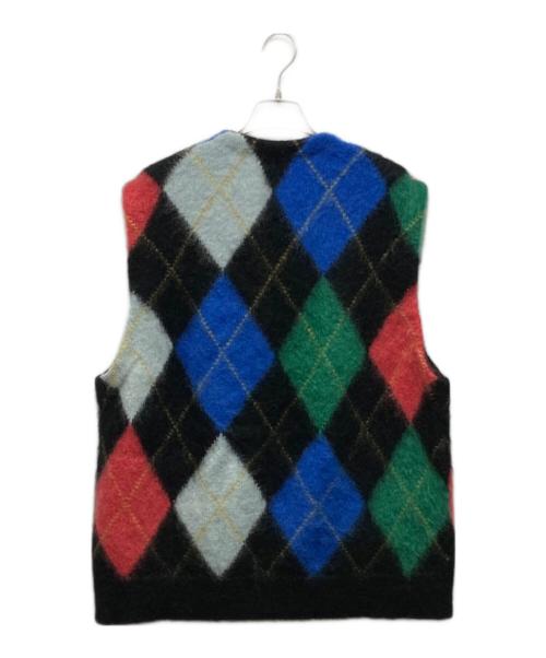 SUPREME（シュプリーム）Supreme (シュプリーム) Brushed Argyle Zip Up Vest マルチカラー サイズ:Ⅼの古着・服飾アイテム