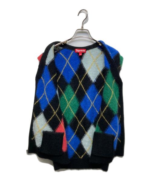 SUPREME（シュプリーム）Supreme (シュプリーム) Brushed Argyle Zip Up Vest マルチカラー サイズ:Ⅼの古着・服飾アイテム