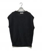 CristaSeyaクリスタセヤ）の古着「和紙ニットベスト」｜ブラック