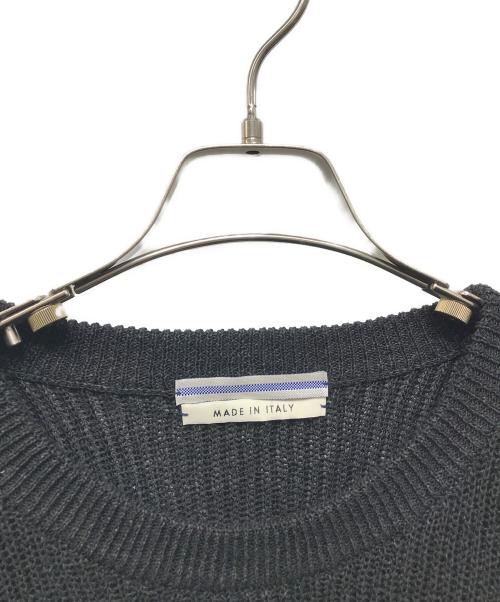 CristaSeya（クリスタセヤ）Cristaseya (クリスタセヤ) 和紙ニットベスト ブラック サイズ:Ⅼの古着・服飾アイテム