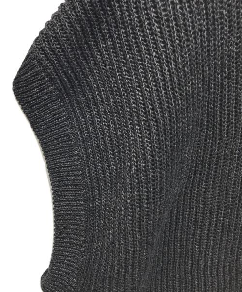 CristaSeya（クリスタセヤ）Cristaseya (クリスタセヤ) 和紙ニットベスト ブラック サイズ:Ⅼの古着・服飾アイテム