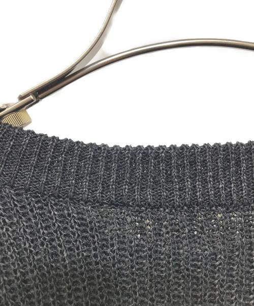 CristaSeya（クリスタセヤ）Cristaseya (クリスタセヤ) 和紙ニットベスト ブラック サイズ:Ⅼの古着・服飾アイテム