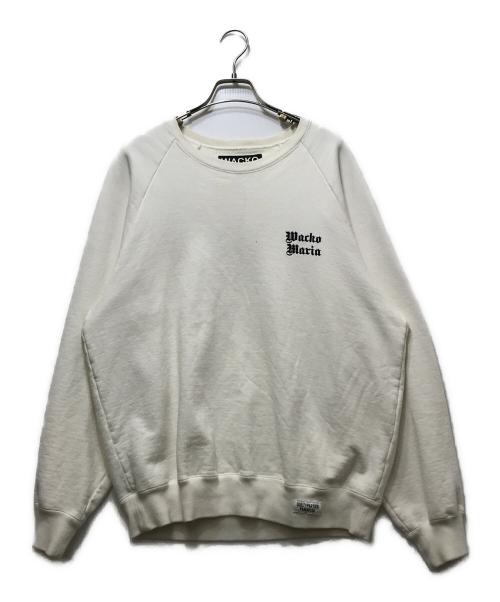 WACKO MARIA（ワコマリア）WACKO MARIA (ワコマリア) クルーネックスウェット ホワイト サイズ:Mの古着・服飾アイテム