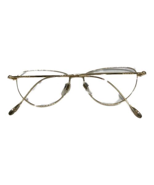 GUCCI（グッチ）GUCCI (グッチ) キャットアイ眼鏡 ゴールド サイズ:54□15-145の古着・服飾アイテム