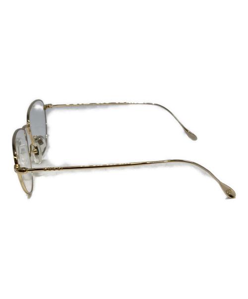 GUCCI（グッチ）GUCCI (グッチ) キャットアイ眼鏡 ゴールド サイズ:54□15-145の古着・服飾アイテム