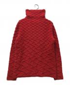 ISSEY MIYAKEイッセイミヤケ）の古着「3Dハイネックアンゴラニット　 00’S archive　　IM13KN051」｜レッド