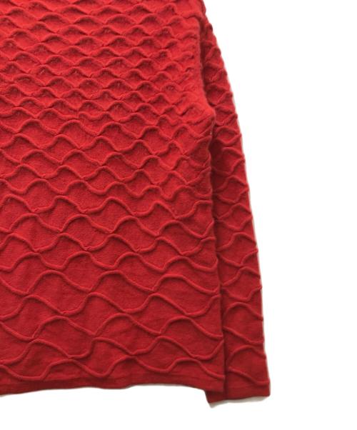 ISSEY MIYAKE（イッセイミヤケ）ISSEY MIYAKE (イッセイミヤケ) 3Dハイネックアンゴラニット　 00’S archive　　IM13KN051 レッド サイズ:Mの古着・服飾アイテム