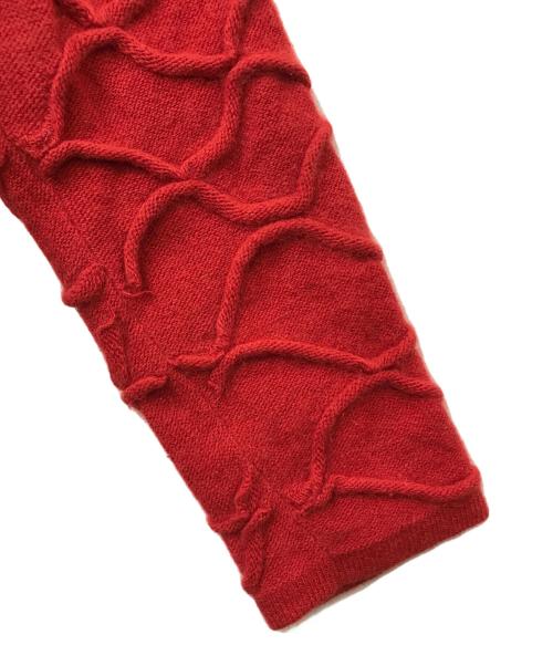 ISSEY MIYAKE（イッセイミヤケ）ISSEY MIYAKE (イッセイミヤケ) 3Dハイネックアンゴラニット　 00’S archive　　IM13KN051 レッド サイズ:Mの古着・服飾アイテム