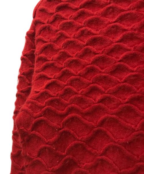 ISSEY MIYAKE（イッセイミヤケ）ISSEY MIYAKE (イッセイミヤケ) 3Dハイネックアンゴラニット　 00’S archive　　IM13KN051 レッド サイズ:Mの古着・服飾アイテム