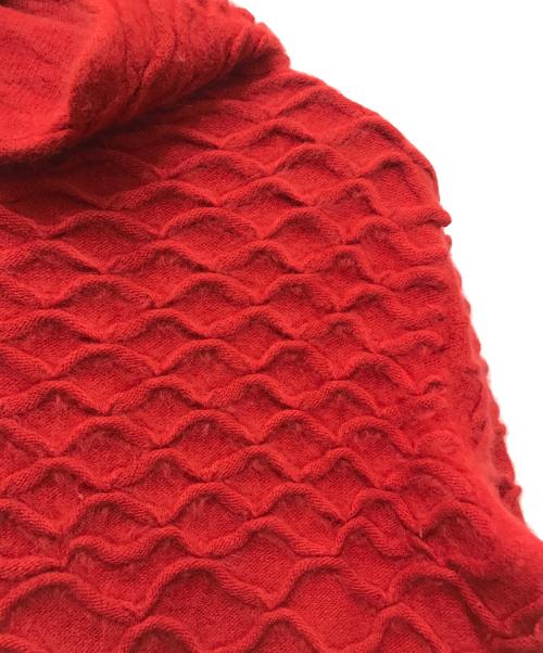 ISSEY MIYAKE（イッセイミヤケ）ISSEY MIYAKE (イッセイミヤケ) 3Dハイネックアンゴラニット　 00’S archive　　IM13KN051 レッド サイズ:Mの古着・服飾アイテム