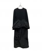 Ameriアメリ）の古着「BALLOON DETAIL KNIT DOCKING DRESS」｜ブラック