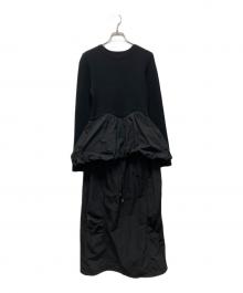 Ameri（アメリ）の古着「BALLOON DETAIL KNIT DOCKING DRESS」｜ブラック