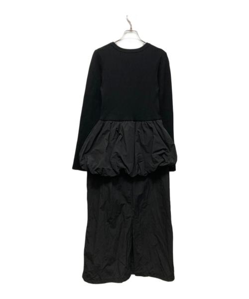 Ameri（アメリ）AMERI (アメリ) BALLOON DETAIL KNIT DOCKING DRESS ブラック サイズ:Mの古着・服飾アイテム