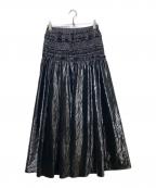 MAISON SPECIALメゾンスペシャル）の古着「Metallic Flare Skirt」｜ブラック