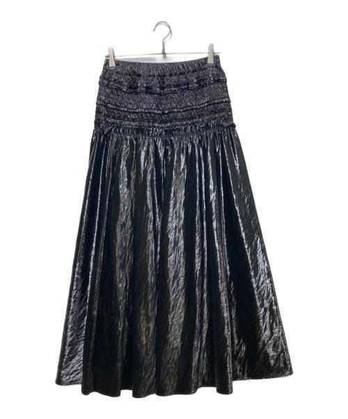 MAISON SPECIAL（メゾンスペシャル）MAISON SPECIAL (メゾンスペシャル) Metallic Flare Skirt ブラック サイズ:38の古着・服飾アイテム