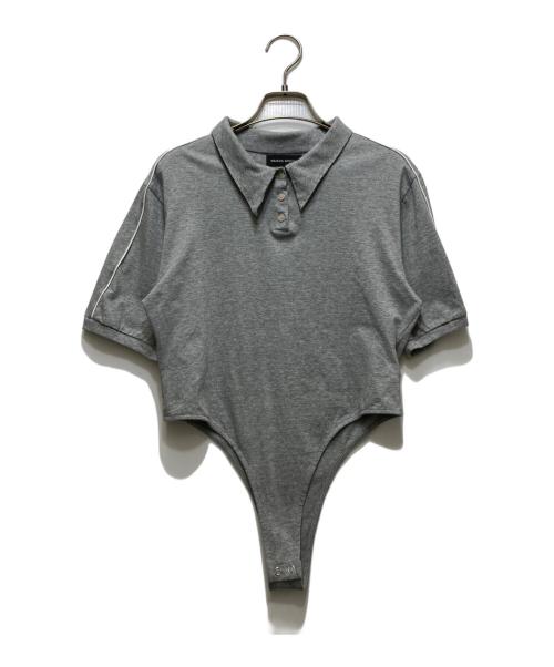 MAISON SPECIAL（メゾンスペシャル）MAISON SPECIAL (メゾンスペシャル) Ribbon Polo Bodysuit/リボンブラウス グレー サイズ:FREEの古着・服飾アイテム