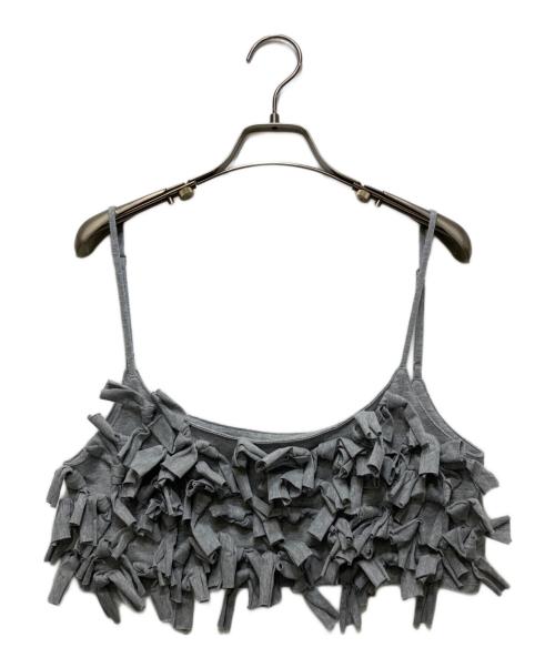 MAISON SPECIAL（メゾンスペシャル）MAISON SPECIAL (メゾンスペシャル) Ribbon Polo Bodysuit/リボンブラウス グレー サイズ:FREEの古着・服飾アイテム