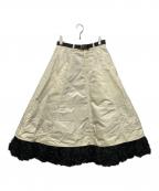 MAISON SPECIALメゾンスペシャル）の古着「Belted 2way Flower Hem Volume Skirt」｜ベージュ