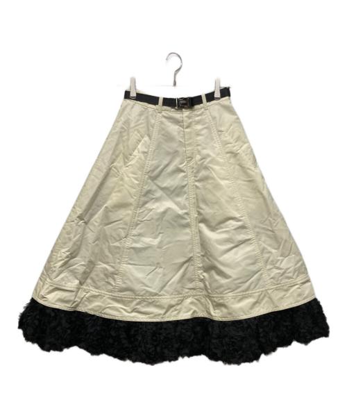 MAISON SPECIAL（メゾンスペシャル）MAISON SPECIAL (メゾンスペシャル) Belted 2way Flower Hem Volume Skirt ベージュ サイズ:38の古着・服飾アイテム