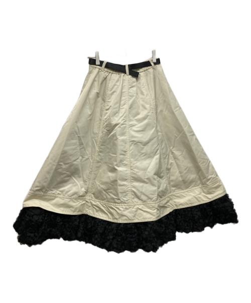MAISON SPECIAL（メゾンスペシャル）MAISON SPECIAL (メゾンスペシャル) Belted 2way Flower Hem Volume Skirt ベージュ サイズ:38の古着・服飾アイテム