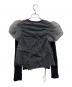MAISON SPECIAL (メゾンスペシャル) Shirring Mini Puff Sleeve Tops ブラック×グレー サイズ:FREE 未使用品：10000円