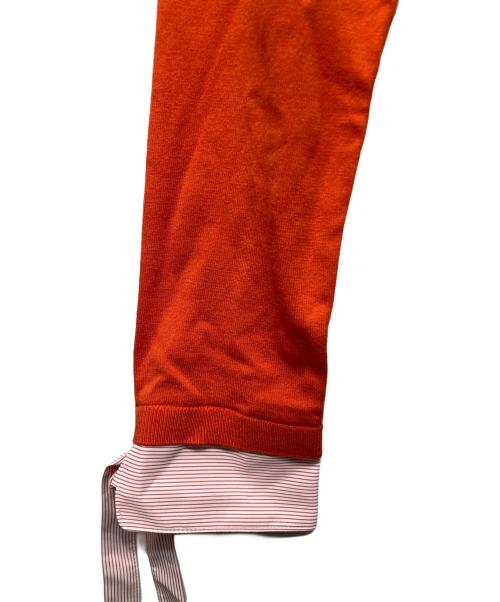 Snidel（スナイデル）Snidel (スナイデル) シャツドッキングヘムボリュームニットプルオーバー レッド サイズ:F 未使用品の古着・服飾アイテム