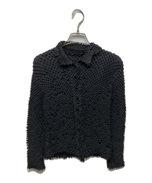 ISSEY MIYAKE（イッセイミヤケ）ISSEY MIYAKE (イッセイミヤケ) 90's ポップコーン プリーツシャツ ブラック サイズ:Mの古着・服飾アイテム
