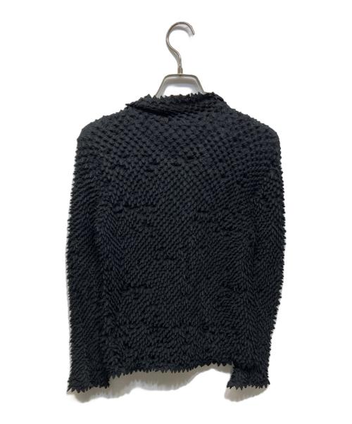 ISSEY MIYAKE（イッセイミヤケ）ISSEY MIYAKE (イッセイミヤケ) 90's ポップコーン プリーツシャツ ブラック サイズ:Mの古着・服飾アイテム