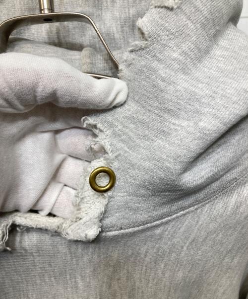 Champion REVERSE WEAVE（チャンピオン リバース ウィーブ）Champion REVERSE WEAVE (チャンピオン リバース ウィーブ) ハトメ付３段プリントプルオーバーパーカー グレー サイズ:XLの古着・服飾アイテム