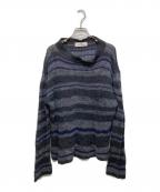 Vivienne Westwoodヴィヴィアンウエストウッド）の古着「リネン混シャドーオーブボーダーニット」｜ブラック