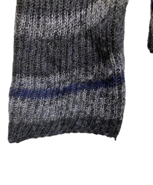 Vivienne Westwood（ヴィヴィアンウエストウッド）Vivienne Westwood (ヴィヴィアンウエストウッド) リネン混シャドーオーブボーダーニット ブラック サイズ:XSの古着・服飾アイテム