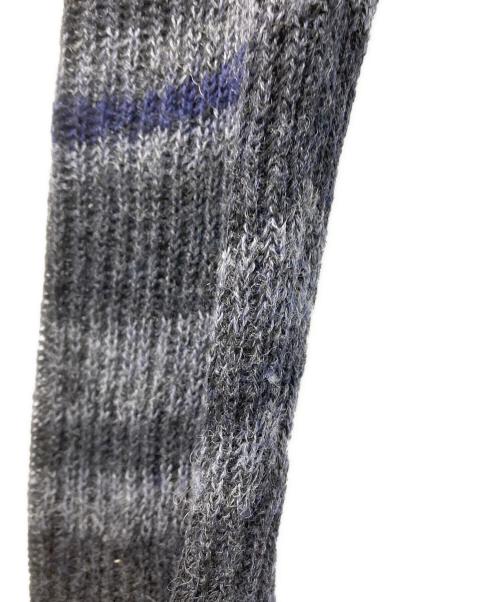 Vivienne Westwood（ヴィヴィアンウエストウッド）Vivienne Westwood (ヴィヴィアンウエストウッド) リネン混シャドーオーブボーダーニット ブラック サイズ:XSの古着・服飾アイテム