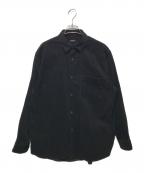 COMOLIコモリ）の古着「コーデュロイ コモリシャツ」｜ブラック