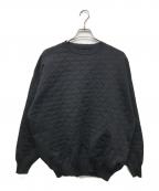 A-POC ABLE ISSEY MIYAKEエイポック エイブル イッセイ ミヤケ）の古着「カラット柄クルーネックニット」｜ブラック