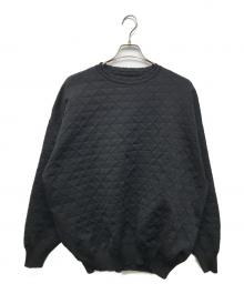 A-POC ABLE ISSEY MIYAKE（エイポック エイブル イッセイ ミヤケ）の古着「カラット柄クルーネックニット」｜ブラック