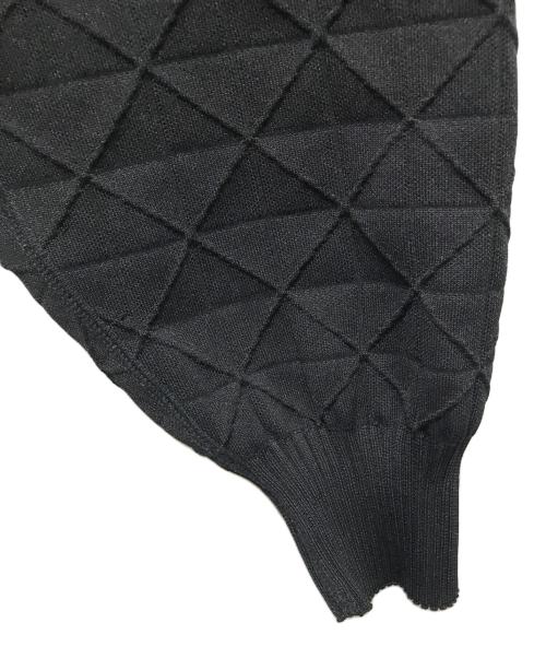 A-POC ABLE ISSEY MIYAKE（エイポック エイブル イッセイ ミヤケ）A-POC ABLE ISSEY MIYAKE (エイポック エイブル イッセイ ミヤケ) カラット柄クルーネックニット ブラック サイズ:3の古着・服飾アイテム