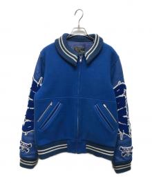UNDERCOVER（アンダーカバー）の古着「パッチ バーシティジャケット」｜ブルー