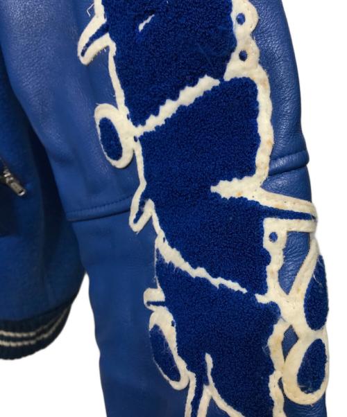 UNDERCOVER（アンダーカバー）UNDERCOVER (アンダーカバー) パッチ バーシティジャケット ブルー サイズ:Mの古着・服飾アイテム