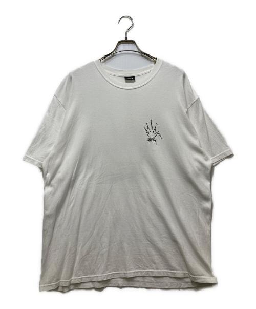 stussy（ステューシー）stussy (ステューシー) プリント半袖Tシャツ ホワイト サイズ:XLの古着・服飾アイテム