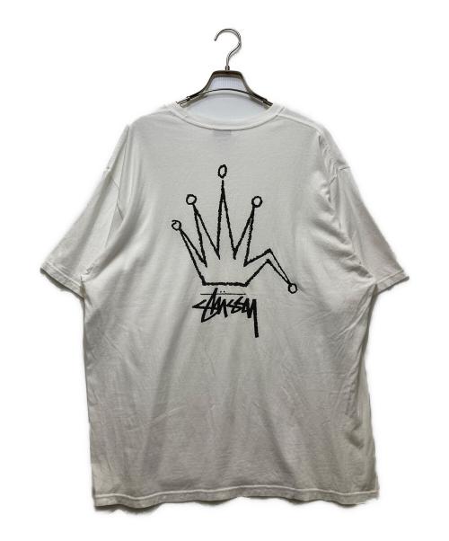 stussy（ステューシー）stussy (ステューシー) プリント半袖Tシャツ ホワイト サイズ:XLの古着・服飾アイテム