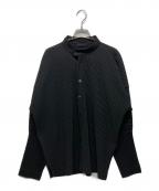 HOMME PLISSE ISSEY MIYAKEオム プリッセ イッセイ ミヤケ）の古着「プリーツシャツ」｜ブラック