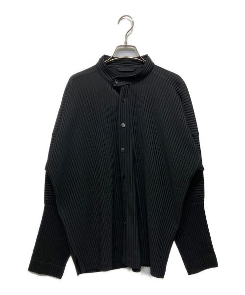 HOMME PLISSE ISSEY MIYAKE（オム プリッセ イッセイ ミヤケ）HOMME PLISSE ISSEY MIYAKE (オム プリッセ イッセイ ミヤケ) プリーツシャツ ブラック サイズ:3の古着・服飾アイテム