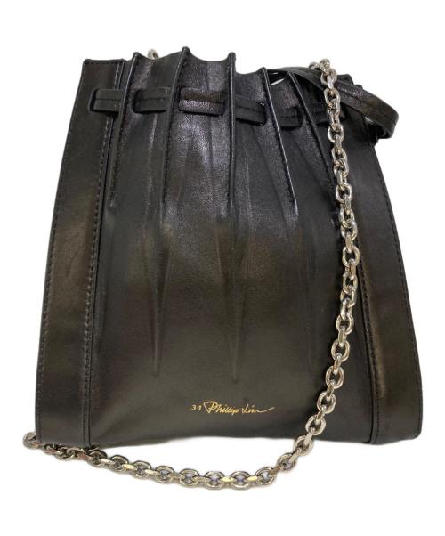 3.1 phillip lim（スリーワンフィリップリム）3.1 phillip lim (スリーワンフィリップリム) Mini Pleated Florence Bag ブラックの古着・服飾アイテム