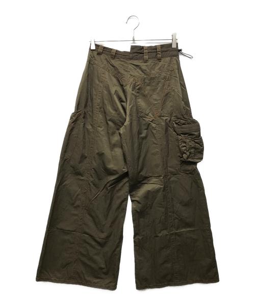 VIAVANDA（ヴィアヴァンダ）VIAVANDA (ヴィアヴァンダ) COLOR STITCH BAGGY WIDE PANTS オリーブ サイズ:FREEの古着・服飾アイテム