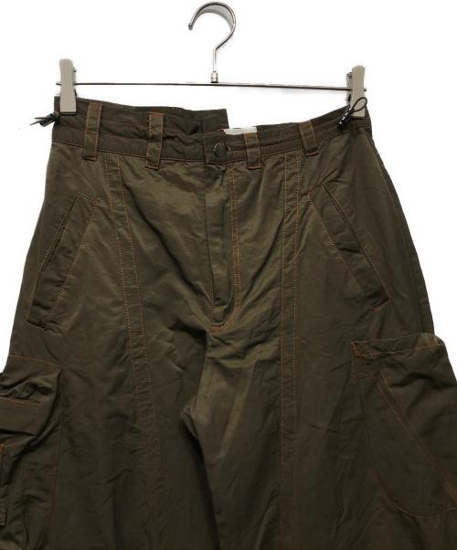 VIAVANDA（ヴィアヴァンダ）VIAVANDA (ヴィアヴァンダ) COLOR STITCH BAGGY WIDE PANTS オリーブ サイズ:FREEの古着・服飾アイテム