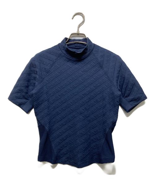 FENDI（フェンディ）FENDI (フェンディ) ジャガードズッカ柄Tシャツ ブルー サイズ:Sの古着・服飾アイテム